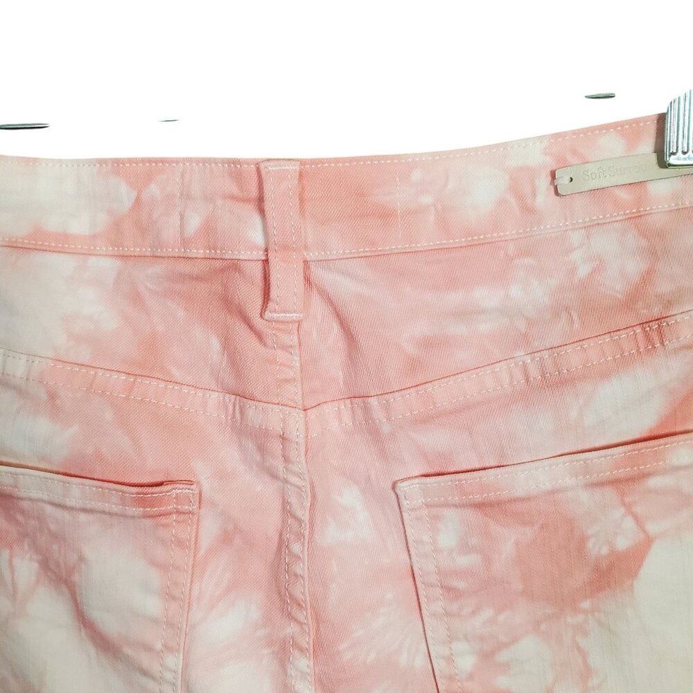 Soft Surroundings Size 14 Jeans Tie Dye Pants Boho Skinny Pink White - Picture 8 of 11